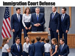 Immigration Court removal defense attorney representing family before judge in Montana