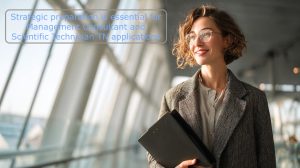 Professional Canadian preparing comprehensive TN visa documentation for border crossing with organized folder and confident demeanor